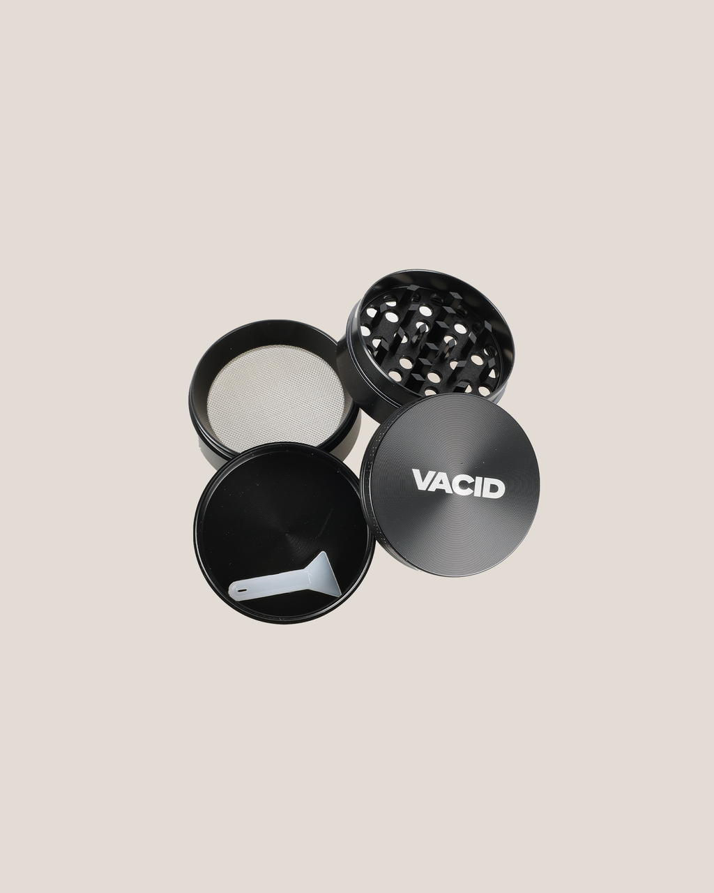 Grinder 4 Piani In Lega Di Zinco 54 Denti | Tritino A 3 Camere, Filtro Fine, Raschietto E Tappo Magnetico, Macina Erbe E Spezie - 3