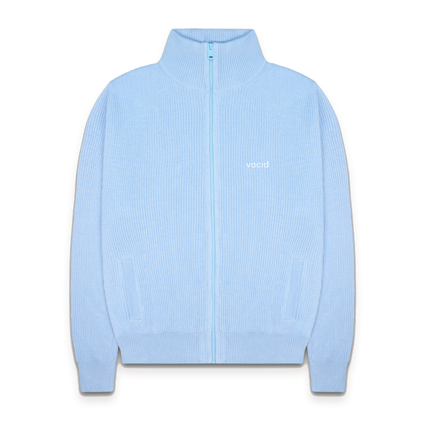 KNIT FULL-ZIP JACKET BABY BLUE